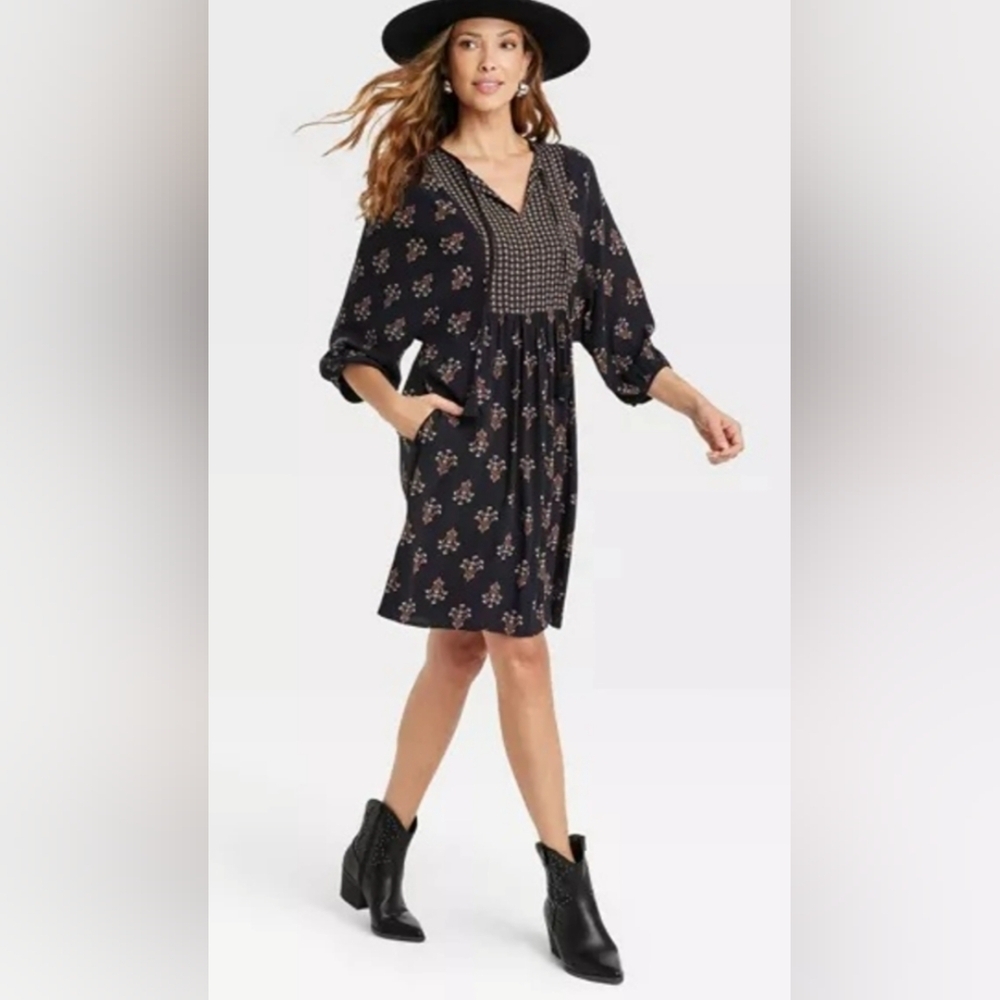 Nwt Knox rose flared midi dress xs